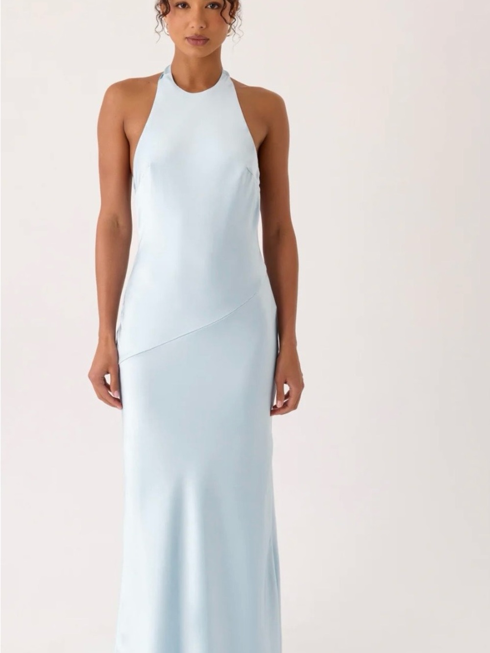 Peppermayo Light Blue Backless Halter Maxi Dress - Picture 3 of 3